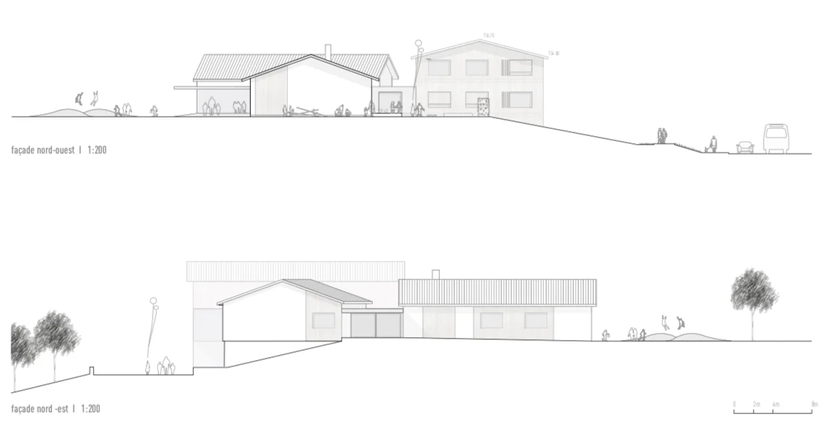 Bâtiment scolaire à Riaz — vue 5