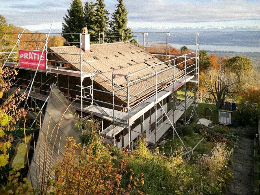 Surélévation chalet à Villars-Burquin — vue 1