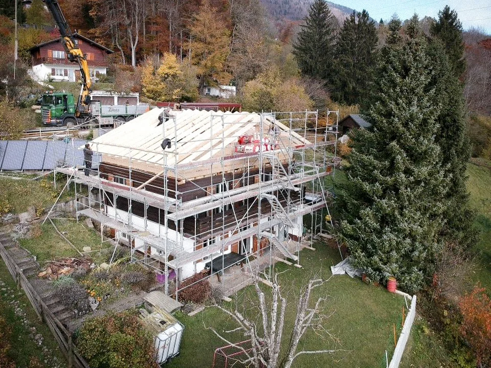 Surélévation chalet à Villars-Burquin — vue 6
