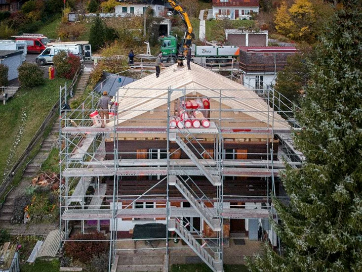 Surélévation chalet à Villars-Burquin — vue 8